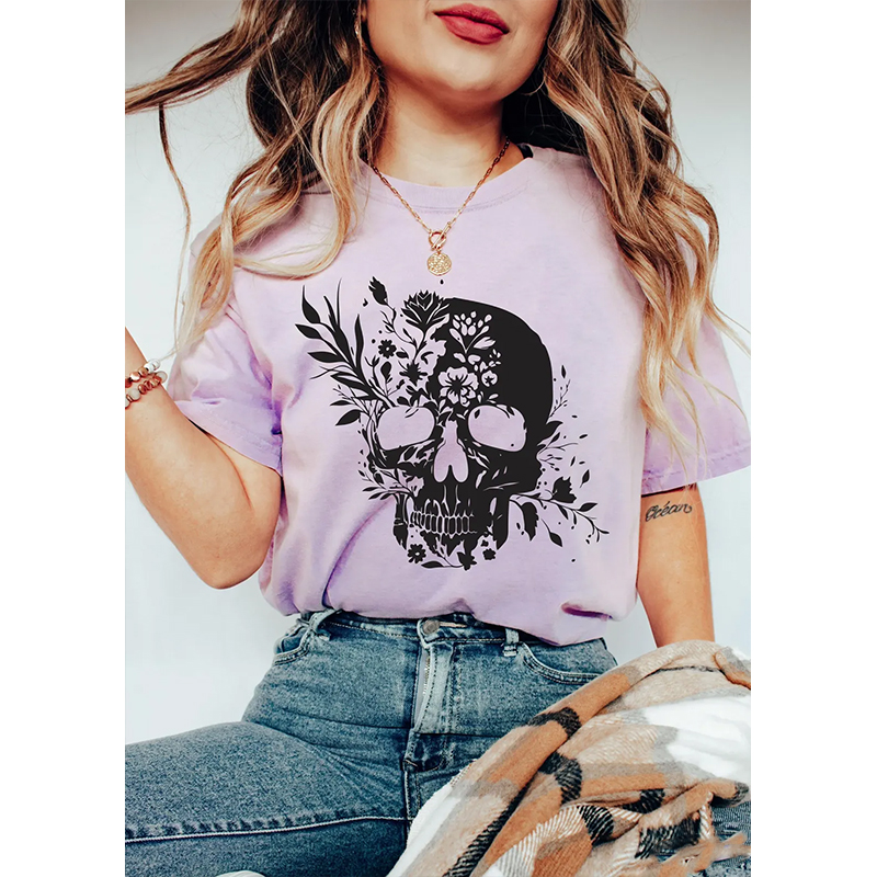 choose hongfeng for skull t shirt women collections that blend edgy style and comfort.